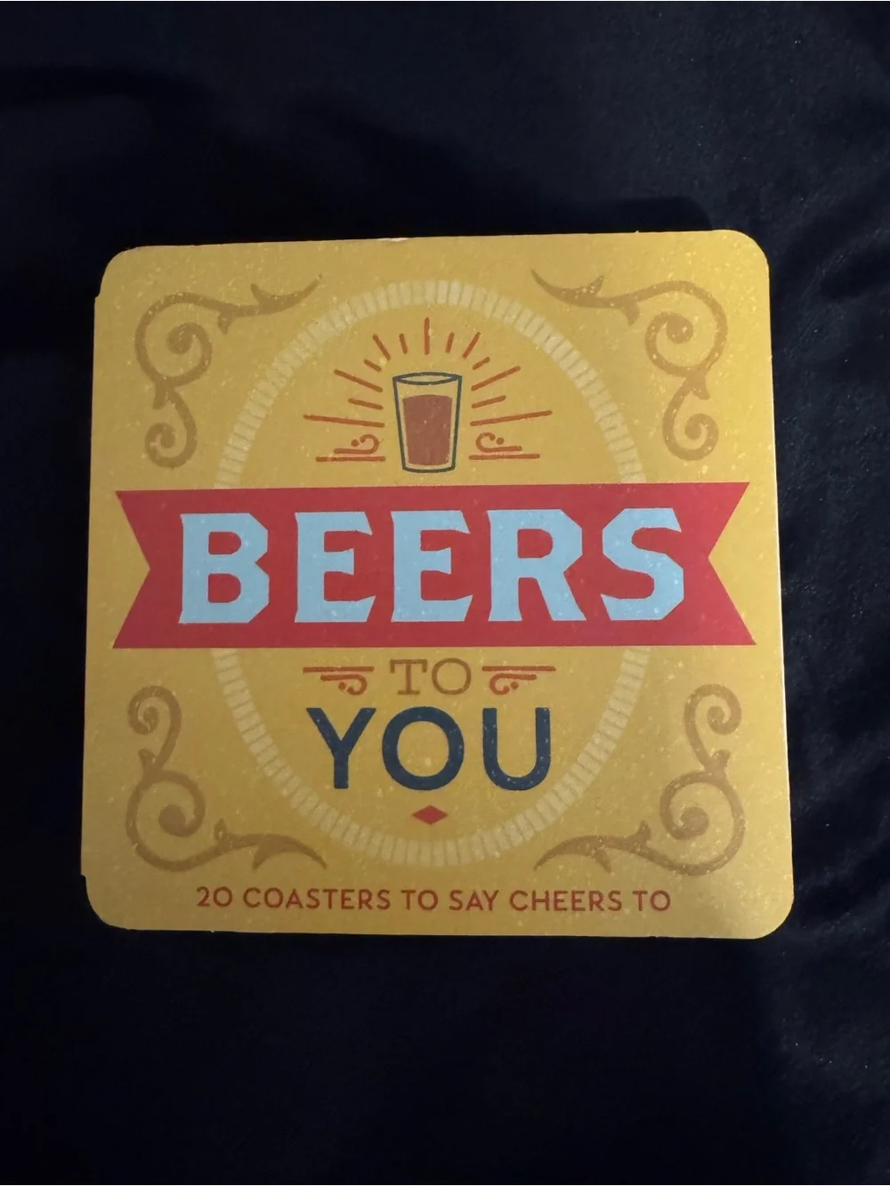 Hallmark Beers To You Coaster Set - Yellow, Red, Blue